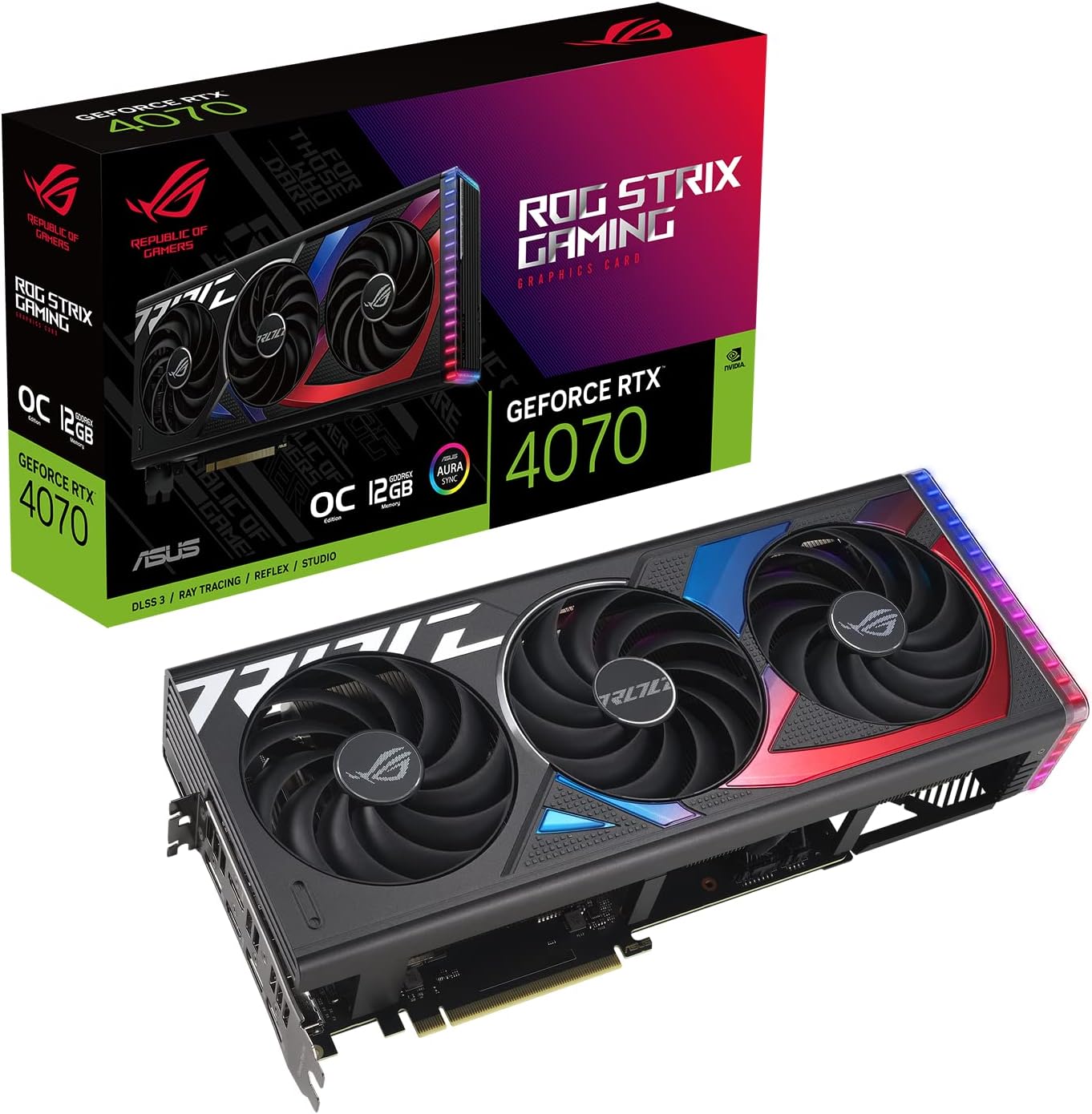 ASUS ROG Strix GeForce RTX™ 4070 OC Edition Gaming Graphics Card