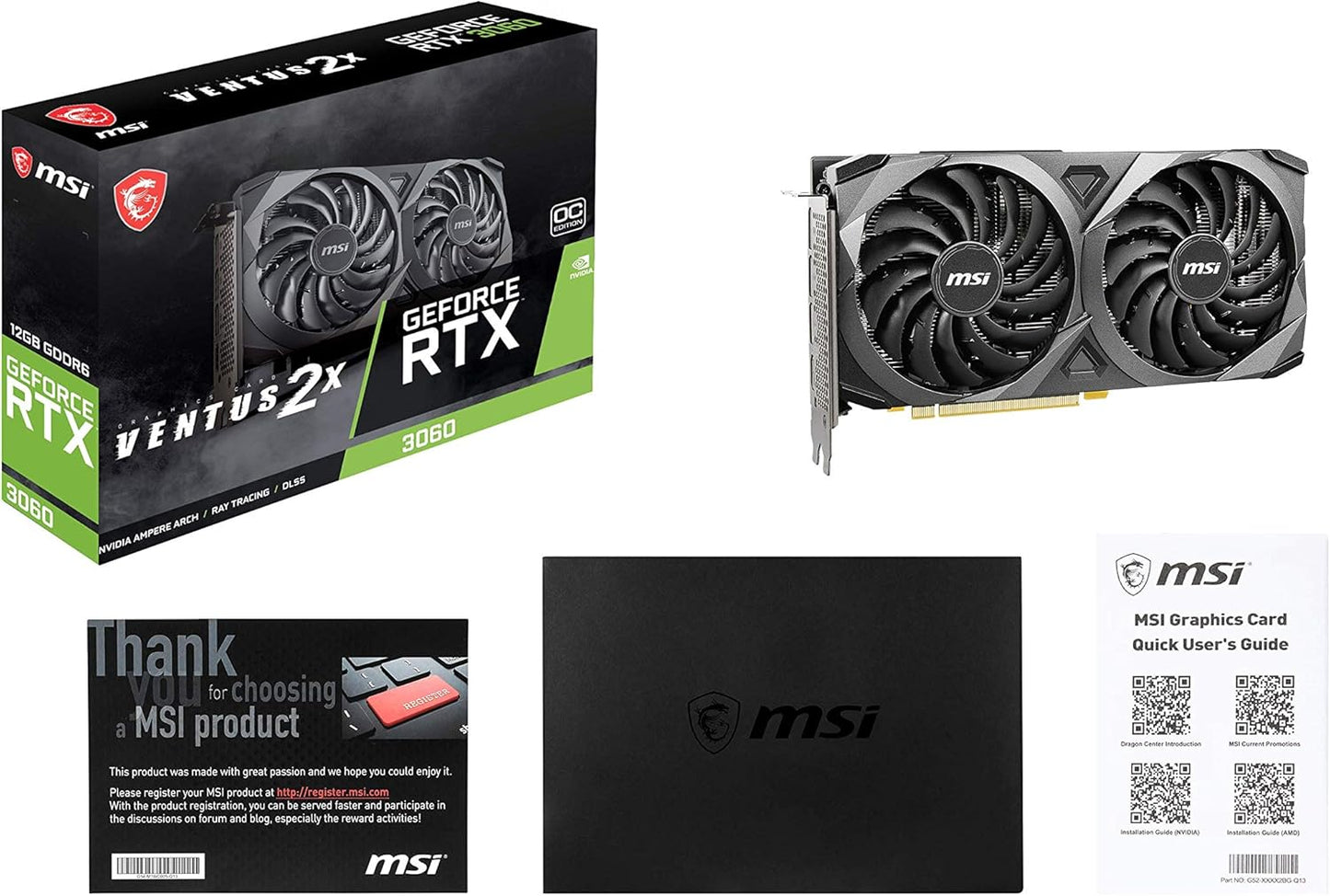 MSI GeForce RTX 3060 VENTUS 2X 12G OC NVIDIA 12 GB GDDR6