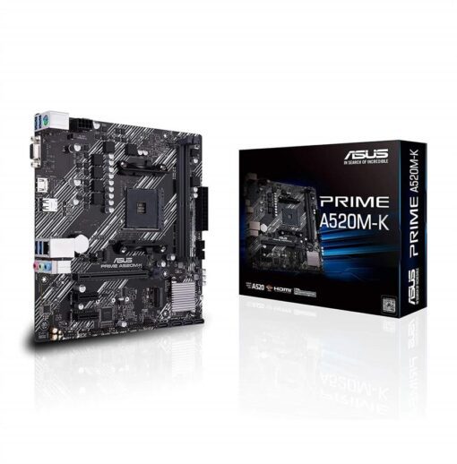 ASUS PRIME A520M-K AMD – DDR4 AM4 MOTHERBOARD – NEW