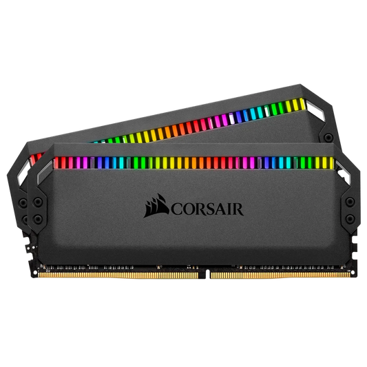 Corsair DOMINATOR PLATINUM RGB 16GB (2 x 8GB) DDR4 DRAM 3200MHz C16 Memory Kit — Black